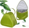 Green 420D polyester triangle  cooler bag for 6 cans GE-6022