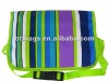 Green 8 cans Insulted can cooler bag/ice shoulder bag with 2 zipper