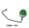 Green Bling Front/Silver Crystal Purse Hanger