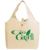Green Cotton Roll-Up Tote