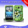 Green Flower butterfly hibiscus faceplate protective solid color Inspire 4G Accessory for HTC