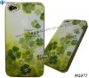 Green Four Leaf Clover Diamond Case for iPhone 4. Luxury Cover for iPhone 4G.