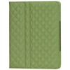 Green Luxury Quilted Leather Case for iPad 2