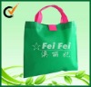 Green PP non woven ladies handy carrrier leisure bag