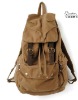 Green Retro Canvas Rucksack Backpack Bag Army Gym Work