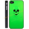 Green Skull And Cross Hard Protect Shell Skin For iPhone 4 4S