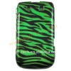 Green Zebra-StripeDesign Two Parts Hard Skin Plastic Cover For Blackberry Torch 9800