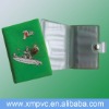 Green button credit card PVC wallet as a gift XYL-D-CC069