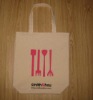 Green canvas tote bag