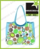 Green dot summer cotton rope beach bag