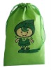 Green drawstring bag