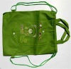 Green fancy foldable shopping bag