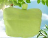 Green foldable  shopping bag with apple shape