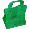 Green handle nonwoven shopping bag