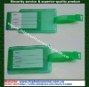 Green hard plastic pvc luggage tag