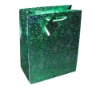 Green holographic foldable reusable bags