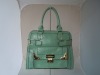 Green lady's leisure bags shoulder bags PU material