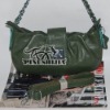 Green leather bag