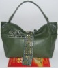 Green leather bag C300103