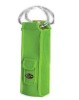 Green neoprene wine bottle bag