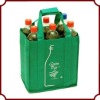 Green non woven bottle bag
