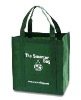 Green non woven tote shopping bag