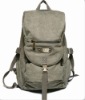 Green old canvas backpacks