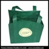 Green pp woven shopping bag