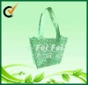 Green promotional burlap makeups bag easy-going jute bag
