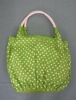 Green stylish cotton hand bag fashion leisure shoulder bag women