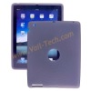 Grey Decent With Hole Design Silicone Skin Case Cover for iPad