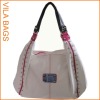 Grey Grained PU Slouch Shoulder Handbag