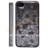 Grey Shiny Stone Texture Design Plastic Housing Hard Skin For iPhone 4