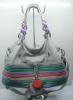 Grey ladies PU leather bag