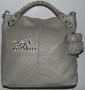 Grey leather bag A1065