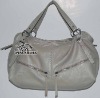 Grey leather bag ND804