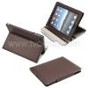 Grid Pattern Leather Skin Case with Built-in Stand & Magnetic Fastener Design for iPad 2