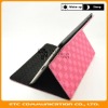 Grid Pattern PU Leather Folio Case Cover Stand for ipad 2,Customers logo,OEM welcome