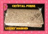 HAND MADE CRYSTAL SWAROVSK DIAMANTE WHITE CLUTCH HANDBAG PURSE