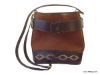 HANDBAG IN CAPYBARA, LEATHER AND PAMPA DESIGN 'BINCHA'