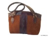 HANDBAG IN CAPYBARA, LEATHER AND PAMPA DESIGN 'BOLSO ABRIL'