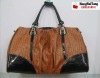 HHT fashion lady leather rolling bag luggage