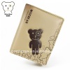 HOT!!! 2011 top fasthion Wise Bear on sell PU leather wallet WB07