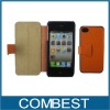 HOT Genuine leather case for iPhone 4