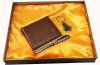 HOT SELL FASHION CHRISTMAS LEATHER GIFT SET WITH ANTI-BACTERIAL WALLET & PEN