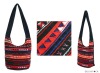 Handcrafted cotton shoulder bag, 'Tribal Night'