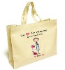 Handle printed bag Canvas tote bag promotional eco friendly orangic cotton shopping bag