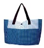 Handmade Emeral Blue Cotton mixed Fabric Bag for your casual days