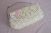 Handmade White Lace Flower Evening/Wristlet Bag