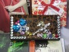 Handmade ladies Diamond leather wallet purse W0371